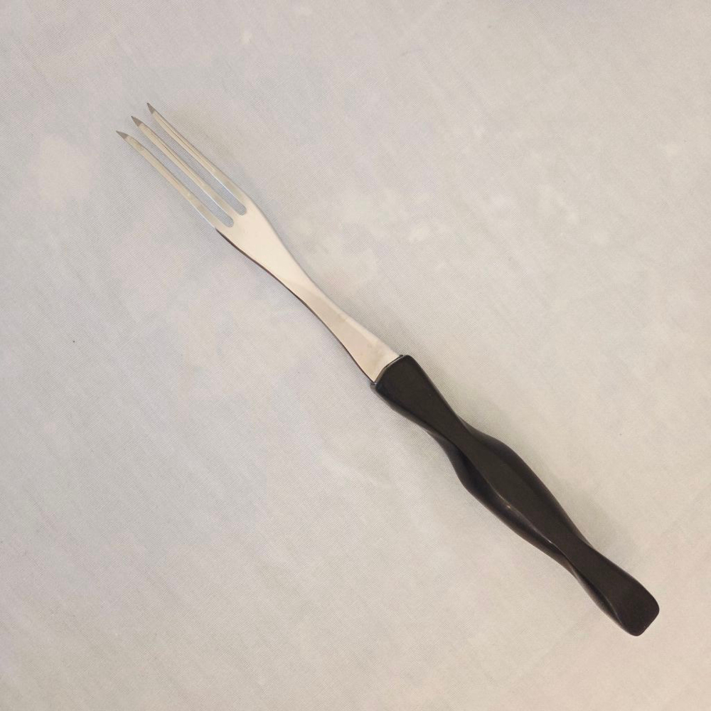 CUTCO Silver & Dark Brown Serving Fork 11"
